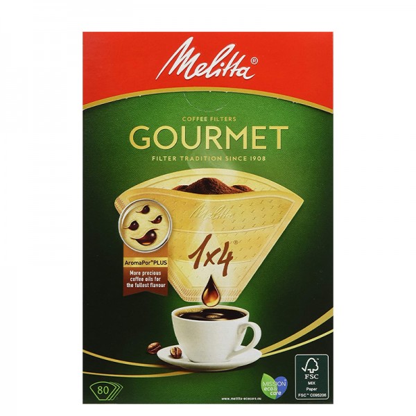 Melitta 1x4 Filtre Kağıdı, Doğal